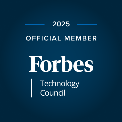 Logo for Forbes Technology Council as an official member for 2025.